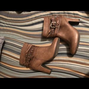 Pink and Pepper Brown Booties